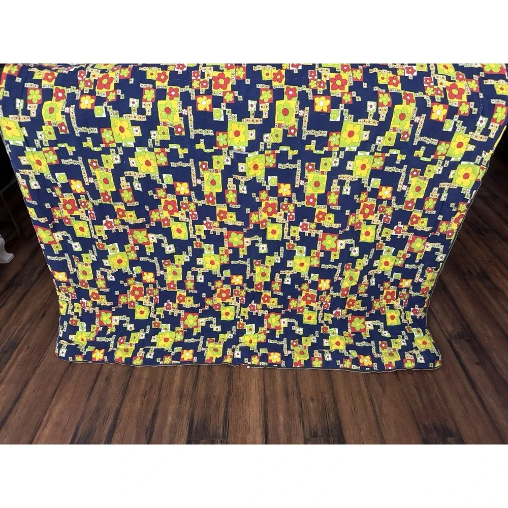 VTG 1960's 1970's Floral Sleeping Bag Groovy Retro Flower Power Print‎ *read*